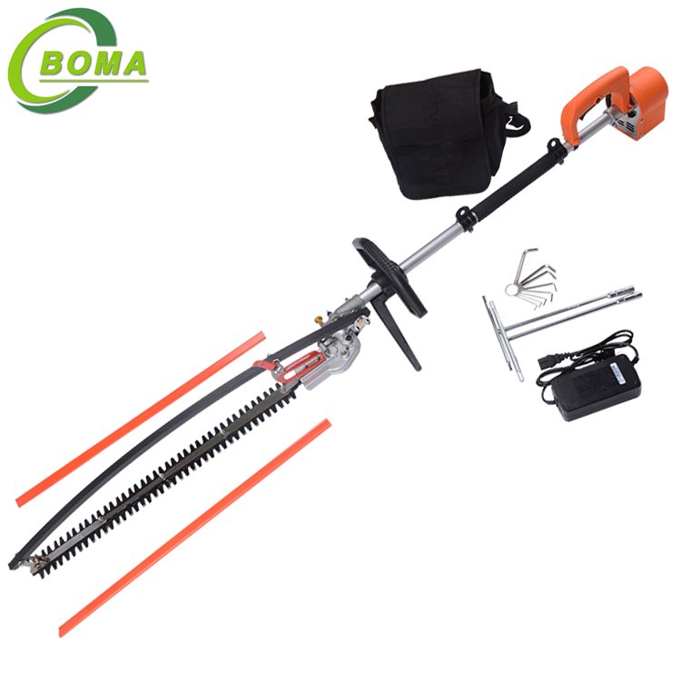 Lithium Battery Powered Pole Hedge Trimmer with 600mm Blades for Garden Bushes